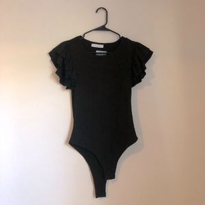 Boutique Ruffle Sleeve Bodysuit